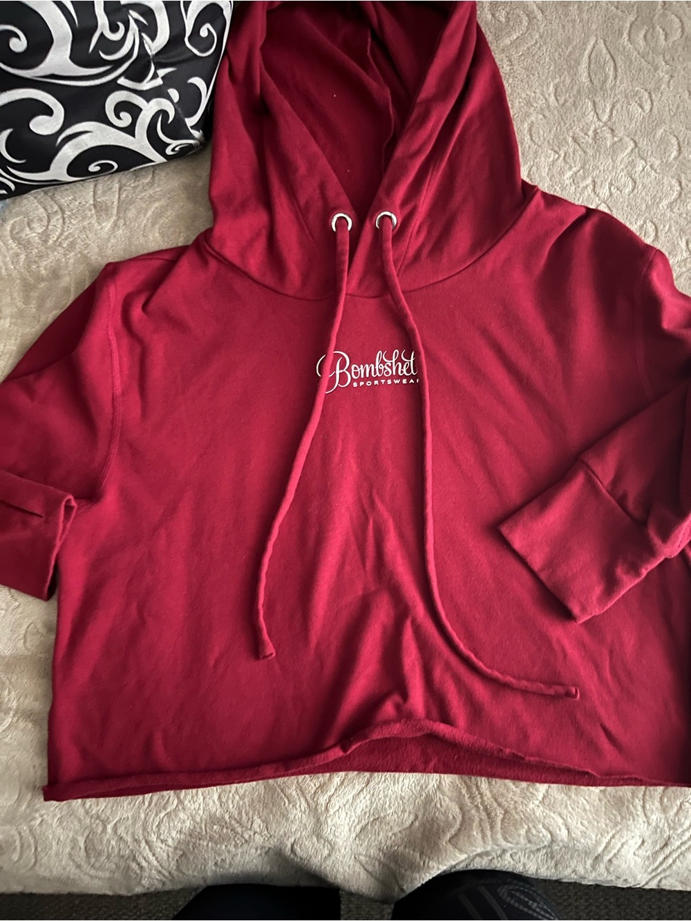 Bombshell Sportswear Women's Burgundy Scoop Hoodie